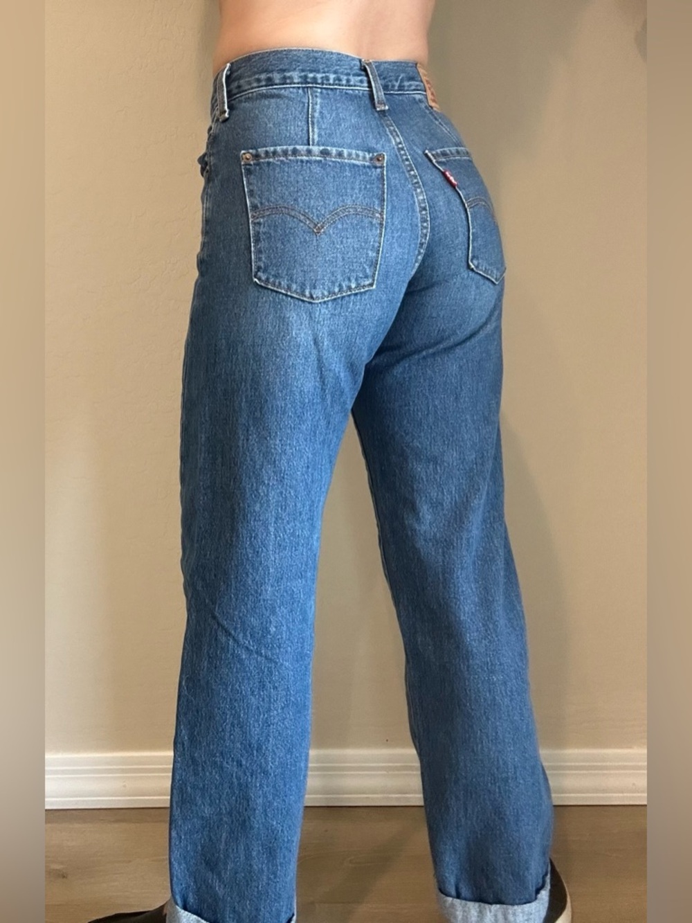 Levi's 94 baggy barrel jean Mid-Blue High-Rise Jeans